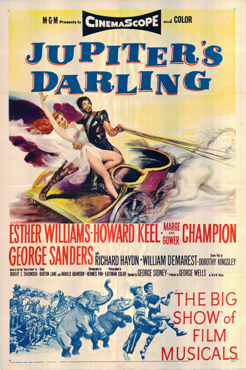 jupiter's darling 1955 one sheet poster folded